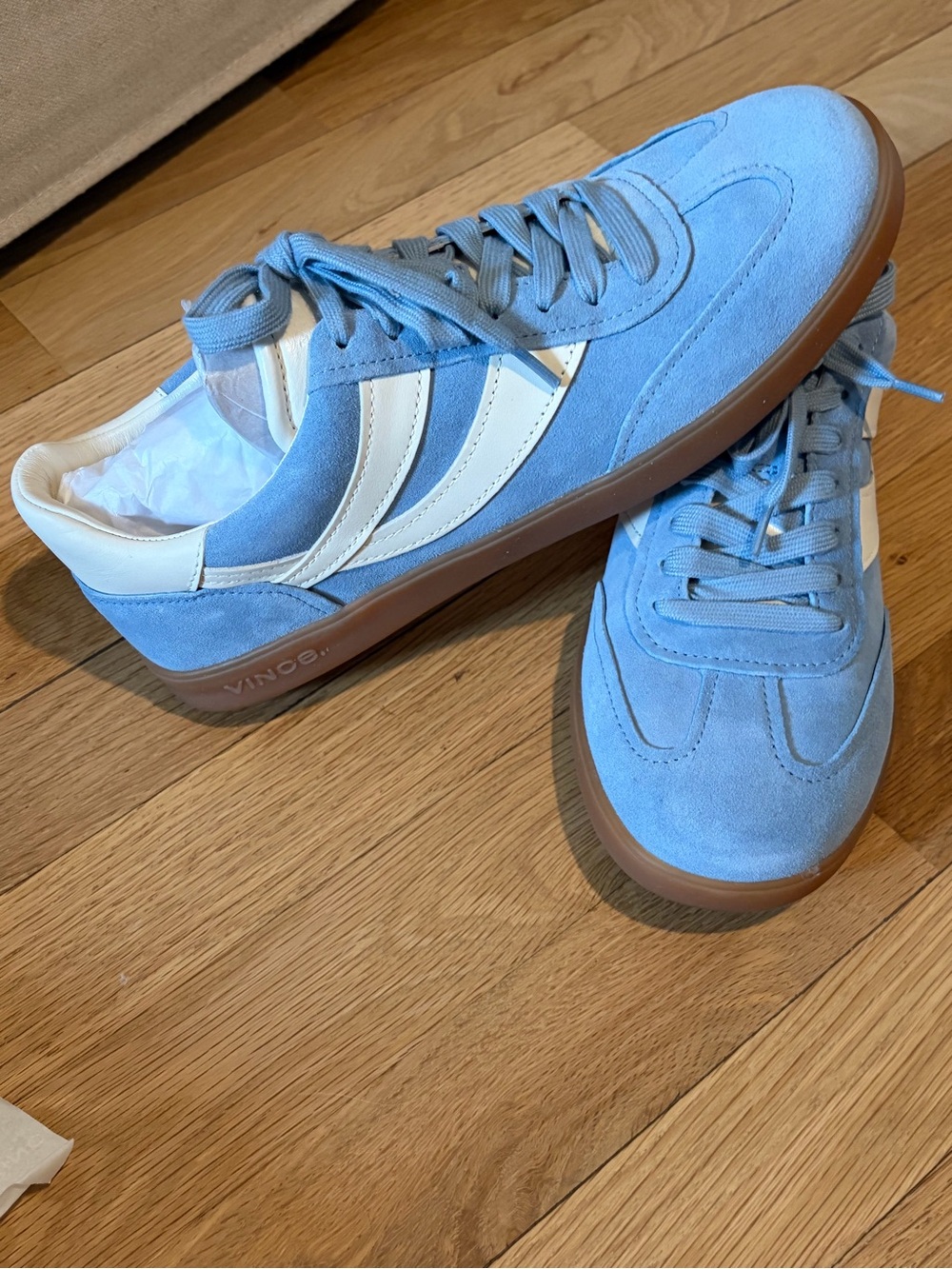 Vince Light Blue Suede Sneakers NIB Men’s Size 9
